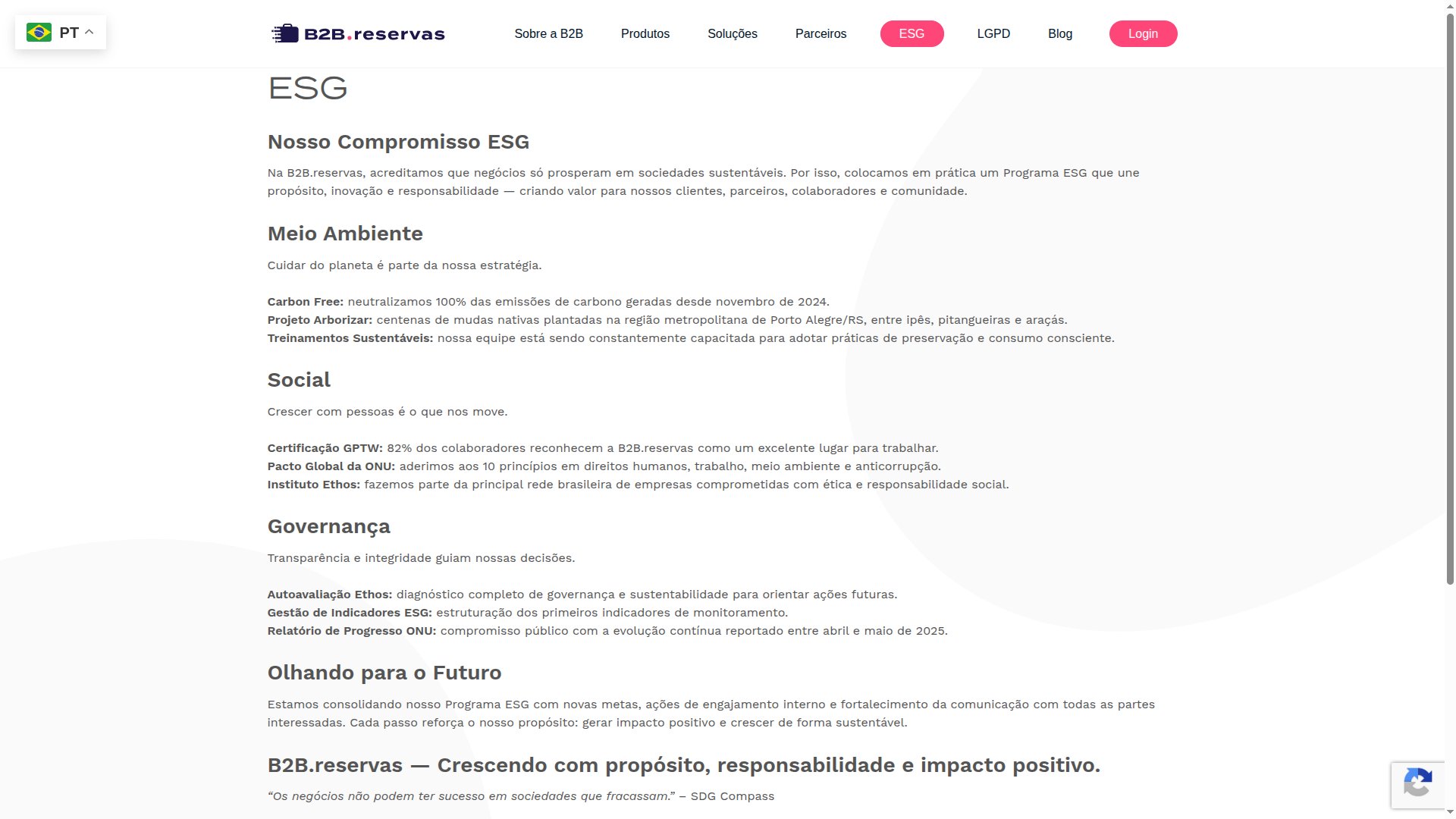 www.b2breservas.com.br — esg