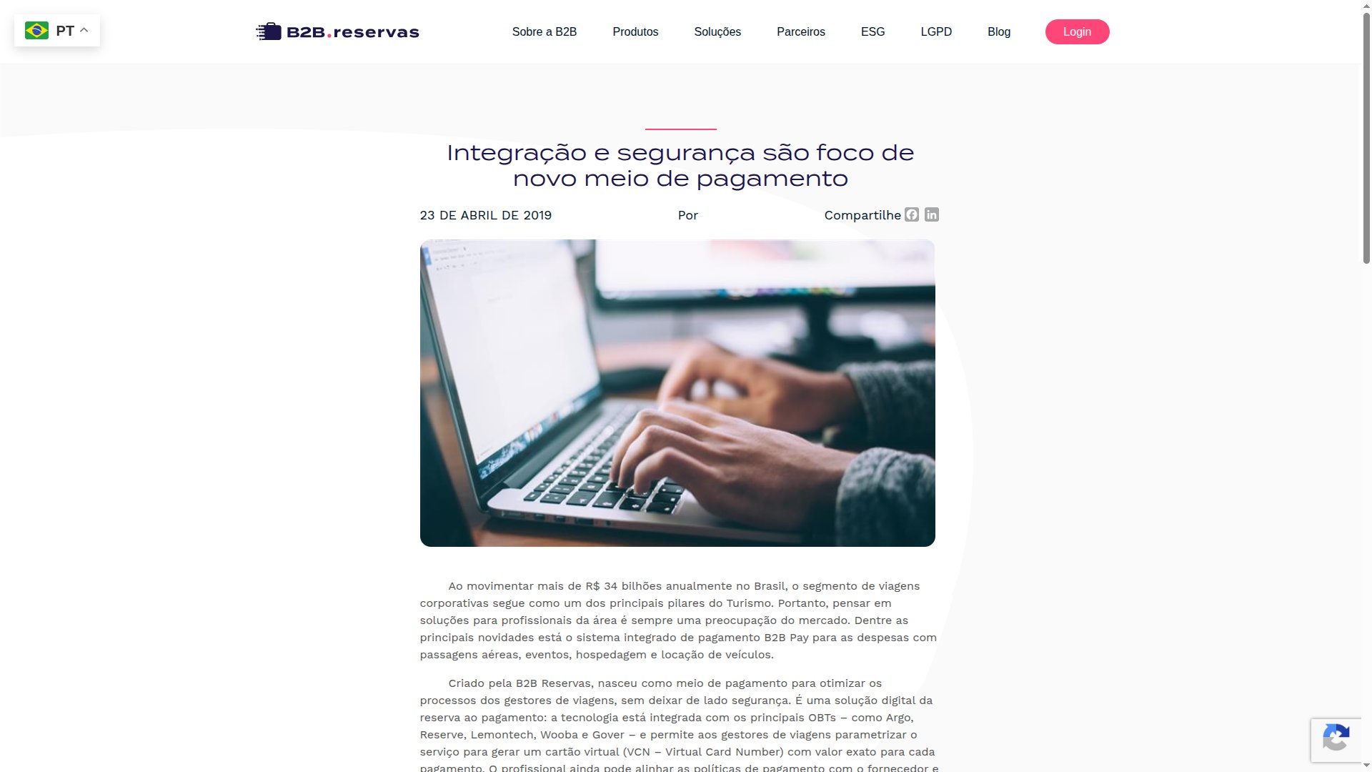 www.b2breservas.com.br — integracao-e-seguranca-sao-foco-de-novo-meio-de-pagamento