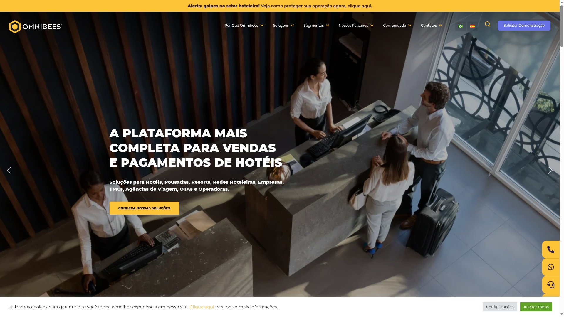 Homepage de omnibees.com