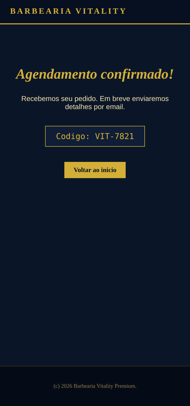 Vitality - Confirmação